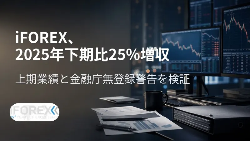 iFOREX、2025年下期比25％増収　上期業績と金融庁無登録警告を検証
