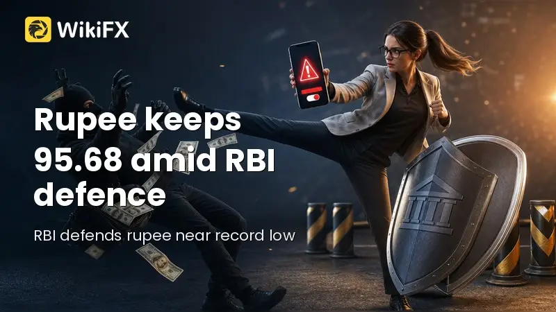 Rupee Ends Flat at 95.68, Caught Between RBI and Oil