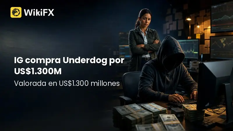 IG Group compra Underdog por US$1.300 millones