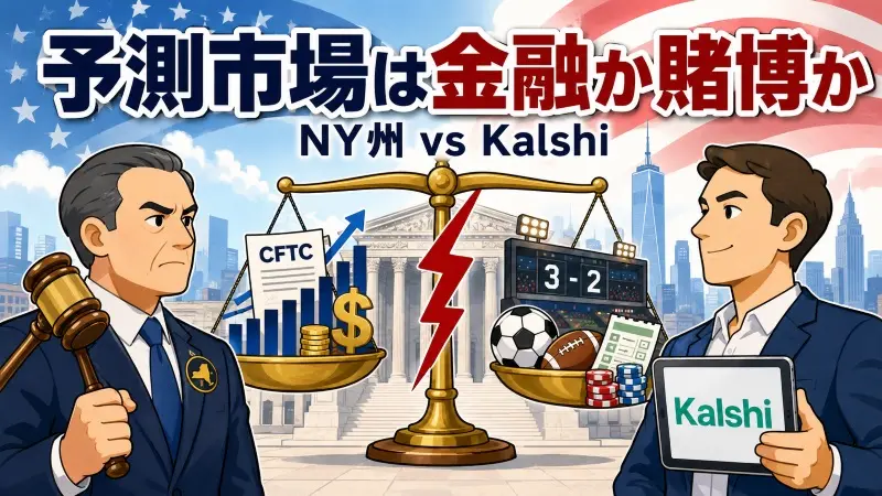 予測市場は金融か賭博か　NY州とKalshiが全面対立
