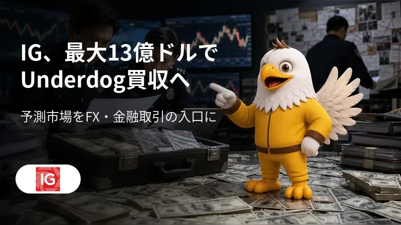 IG、最大13億ドルでUnderdog買収へ　予測市場をFX・金融取引の入口に