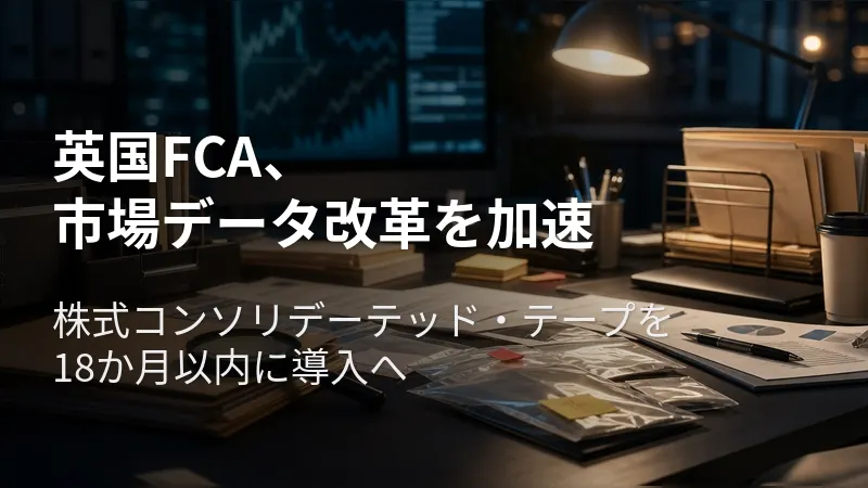 英国FCA、市場データ改革を加速 株式コンソリデーテッド・テープを18か月以内に導入へ