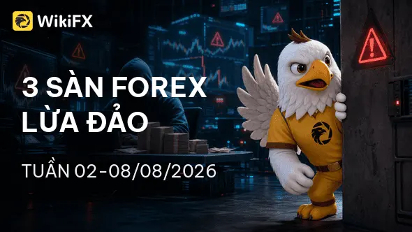 Điểm danh 3 sàn Forex lừa đảo mới nhất tuần 02-08/08/2026 - WikiFX cảnh báo