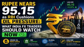 Rupee Nears 95.15 as RBI Cushions Oil Pressure: What India FX Traders Should Watch Now