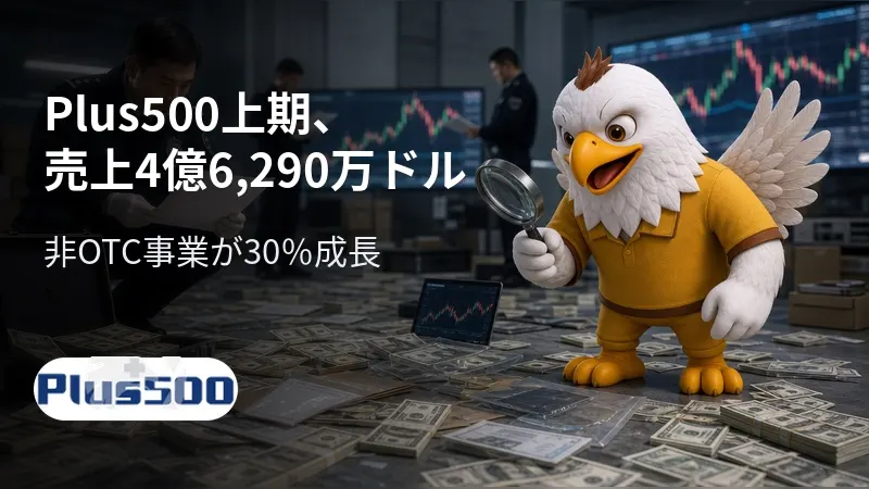 Plus500上期、売上4億6,290万ドル 非OTC事業が30%成長