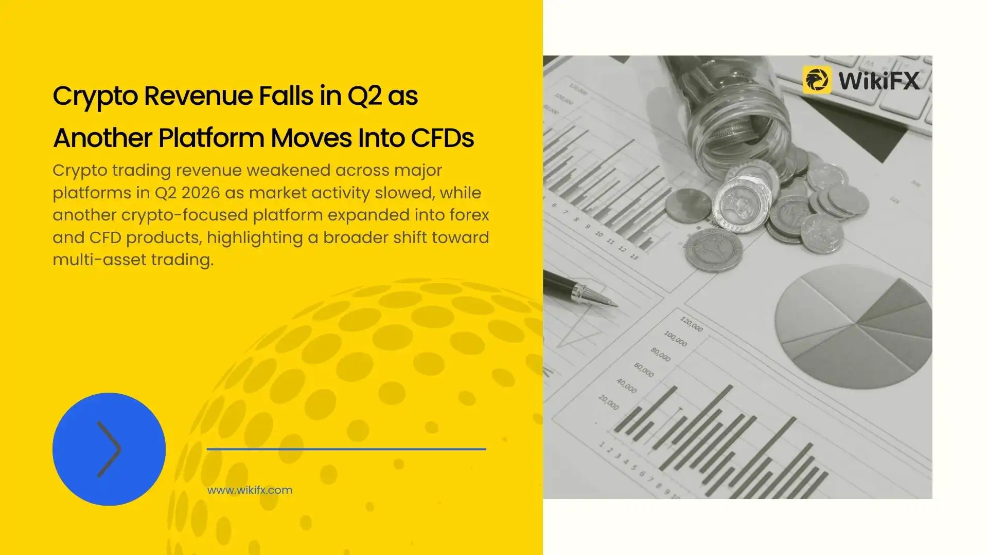 Crypto Revenue Falls in Q2 as Another Platform Moves Into CFDs