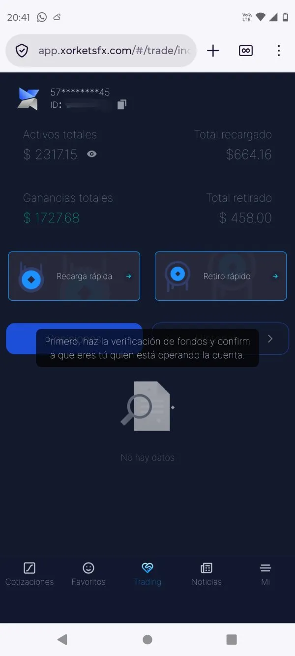 XORKETS FX estafa