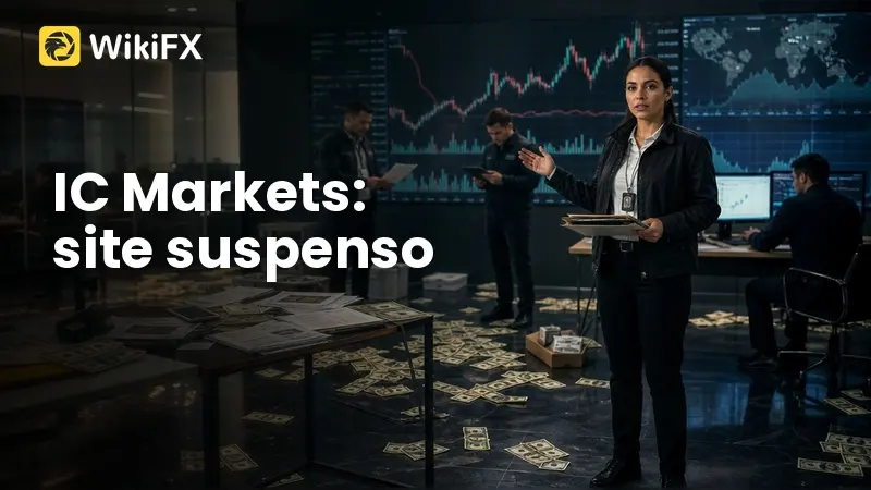 Análise IC Markets: site suspenso e nenhum registro regulatório encontrado