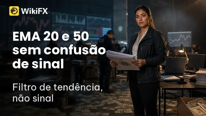 Como ler a EMA 20 e 50 sem confundir cruzamento com sinal