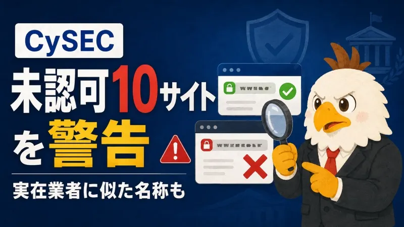 CySEC、未認可10サイトを警告　実在業者に似た名称も