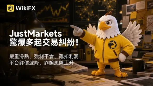 JustMarkets驚爆多起交易糾紛!嚴重滑點、強制平倉、亂扣利潤,平台評價遽降,詐騙風險上升