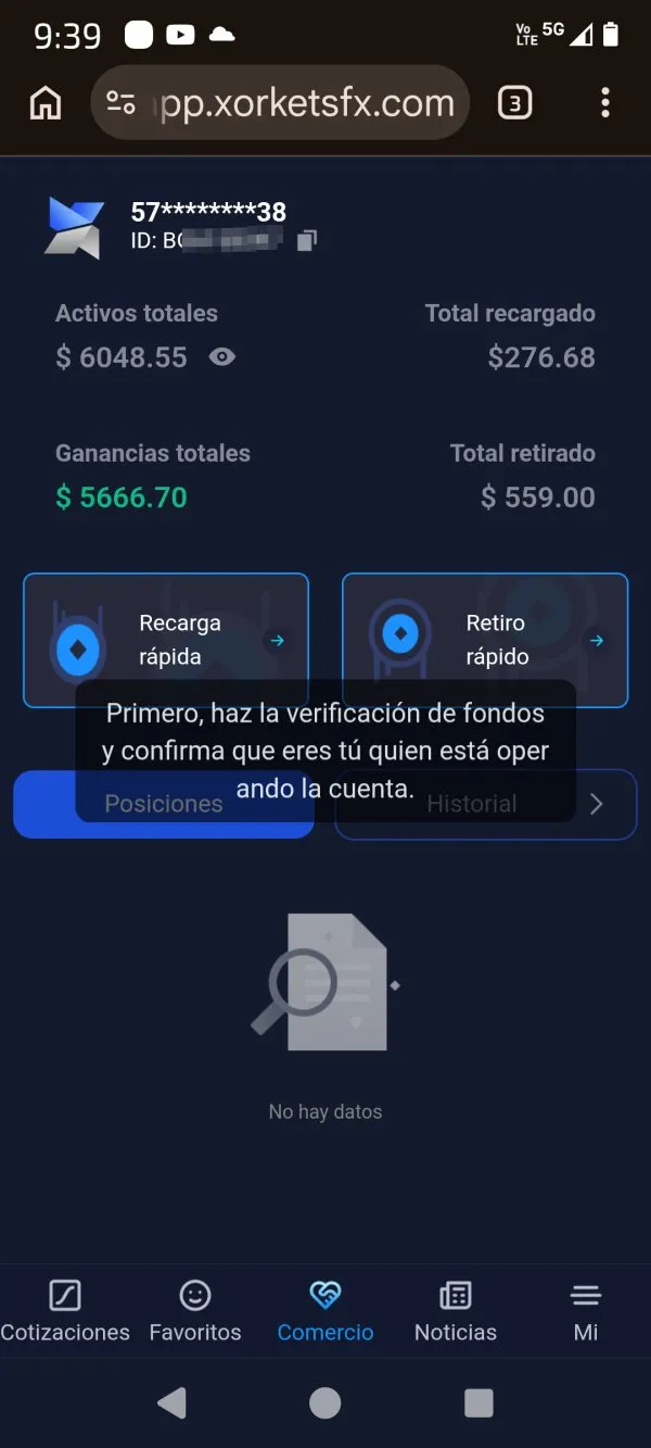 XORKETS FX estafa