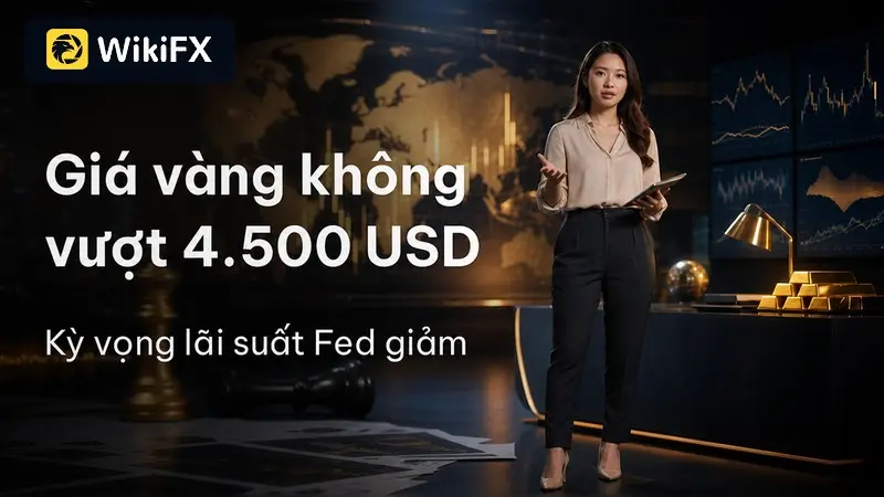 Vàng chưa vượt 4.500 USD trong phiên 18/8 dù kỳ vọng Fed tăng lãi suất hạ nhiệt