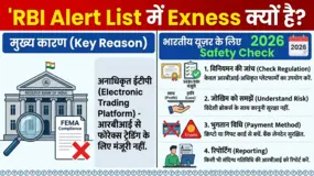 RBI Alert List में Exness क्यों है? भारतीय यूज़र के लिए 2026 Safety Check