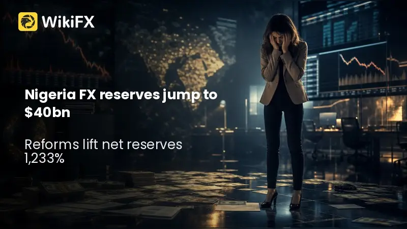Nigeria's net FX reserves jump from $3bn to $40bn