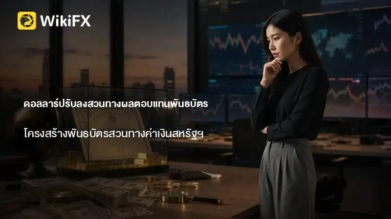 ดอลลาร์ปรับลงสวนทางผลตอบแทนพันธบัตรสหรัฐฯ