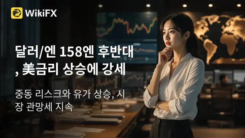 달러/엔, 158엔 후반대…美금리 상승에 소폭 강세