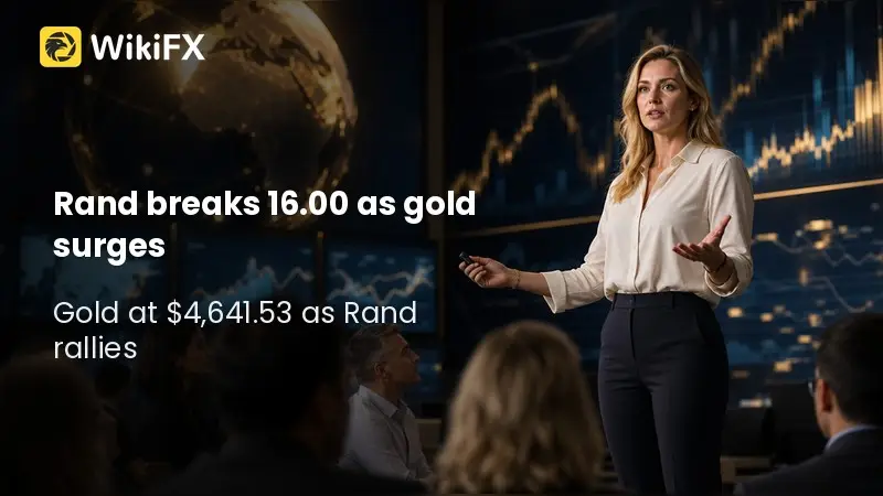 Rand hits post-war high, breaking 16.00 as gold surges