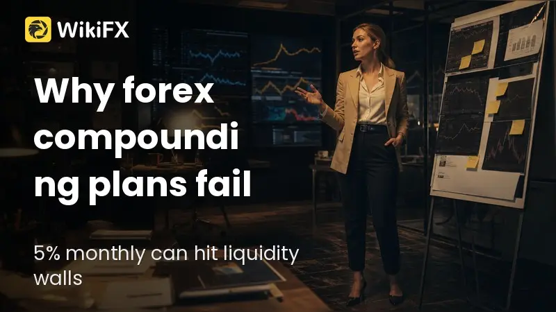 Why your forex compounding plan can fail: size, liquidity, stress