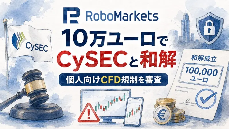 RoboMarkets、10万ユーロでCySECと和解　個人向けCFD規制を審査