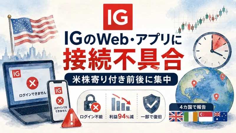 IGのWeb・アプリに接続不具合　米株寄り付き前後に集中