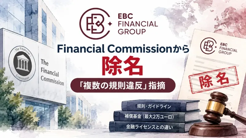 EBC、Financial Commissionから除名 「複数の規則違反」指摘