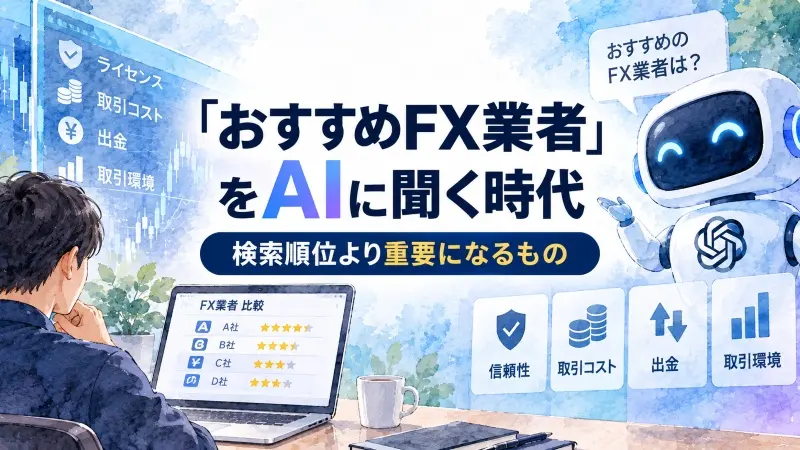 「おすすめFX業者」をAIに聞く時代 検索順位より重要になるもの