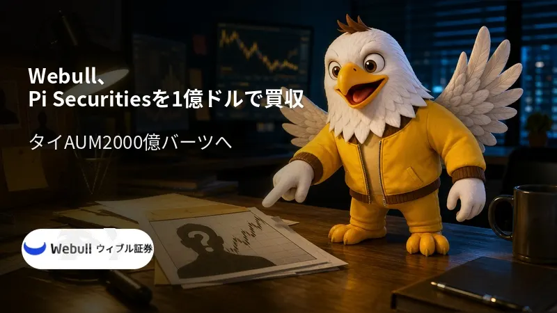Webull、Pi Securitiesを1億ドルで買収　タイAUM2000億バーツへ
