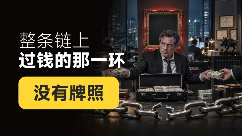 整条链上过钱的那一环，没有牌照