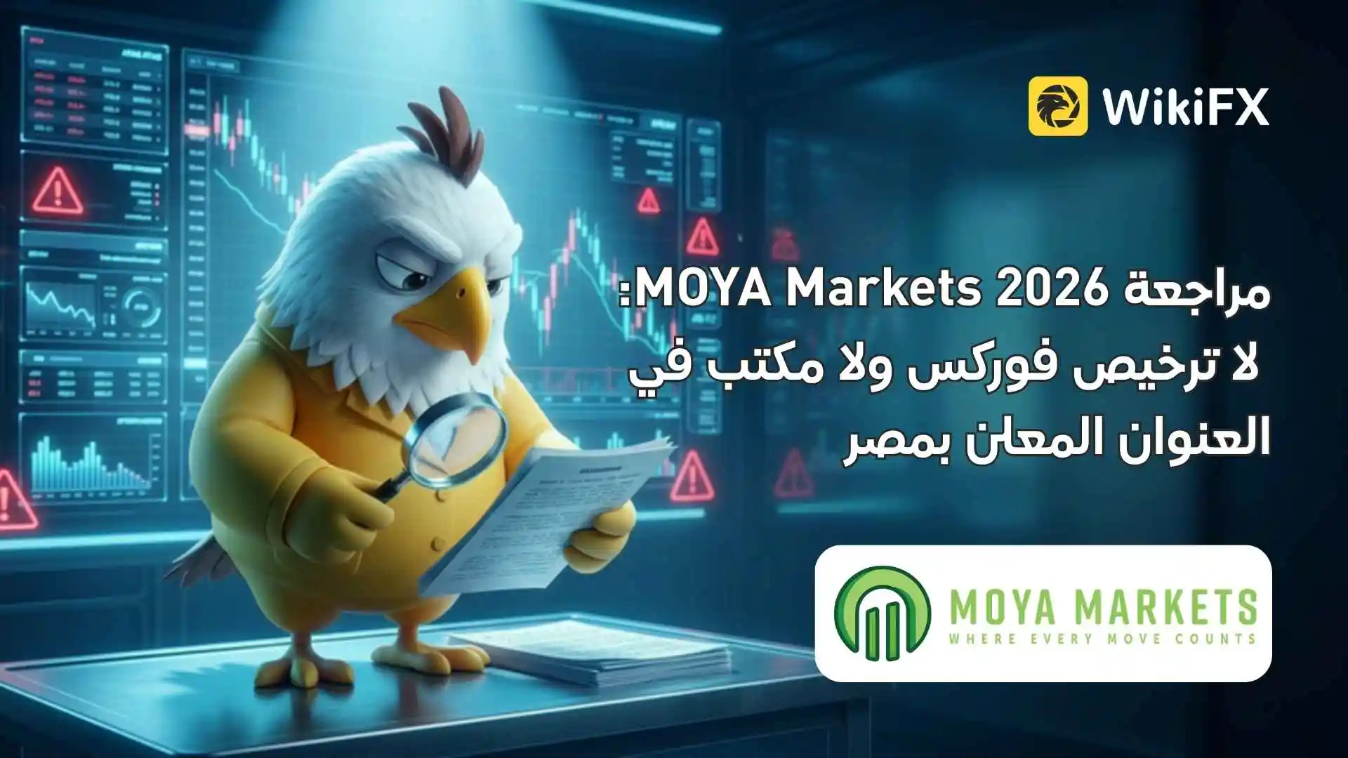 مراجعة MOYA Markets 2026: لا ترخيص فوركس ولا مكتب في العنوان المعلن بمصر