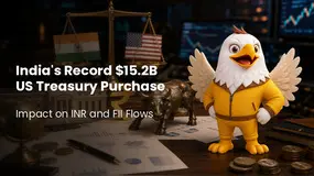 India Just Bought a Record $15.2B of US Treasures in July — What It Means for INR and FII Flows