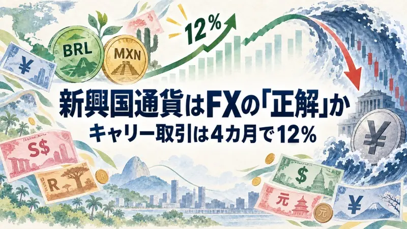 新興国通貨はFXトレーダーの「正解」か　キャリー取引は4カ月で12％