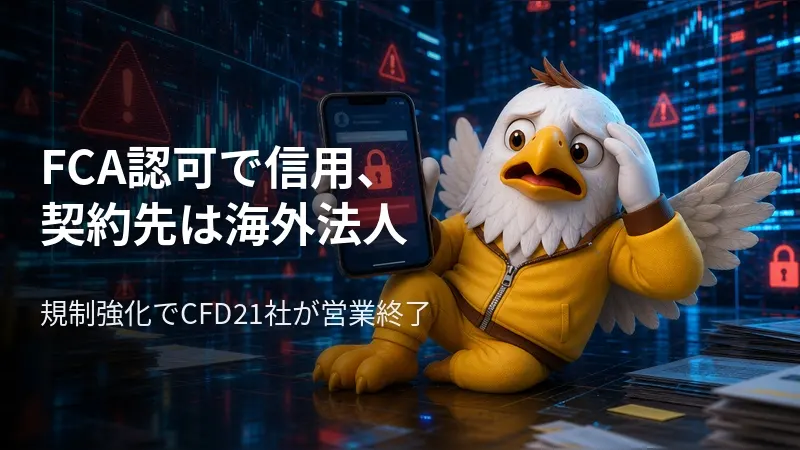 FCA認可で信用、契約先は海外法人 規制強化でCFD21社が営業終了