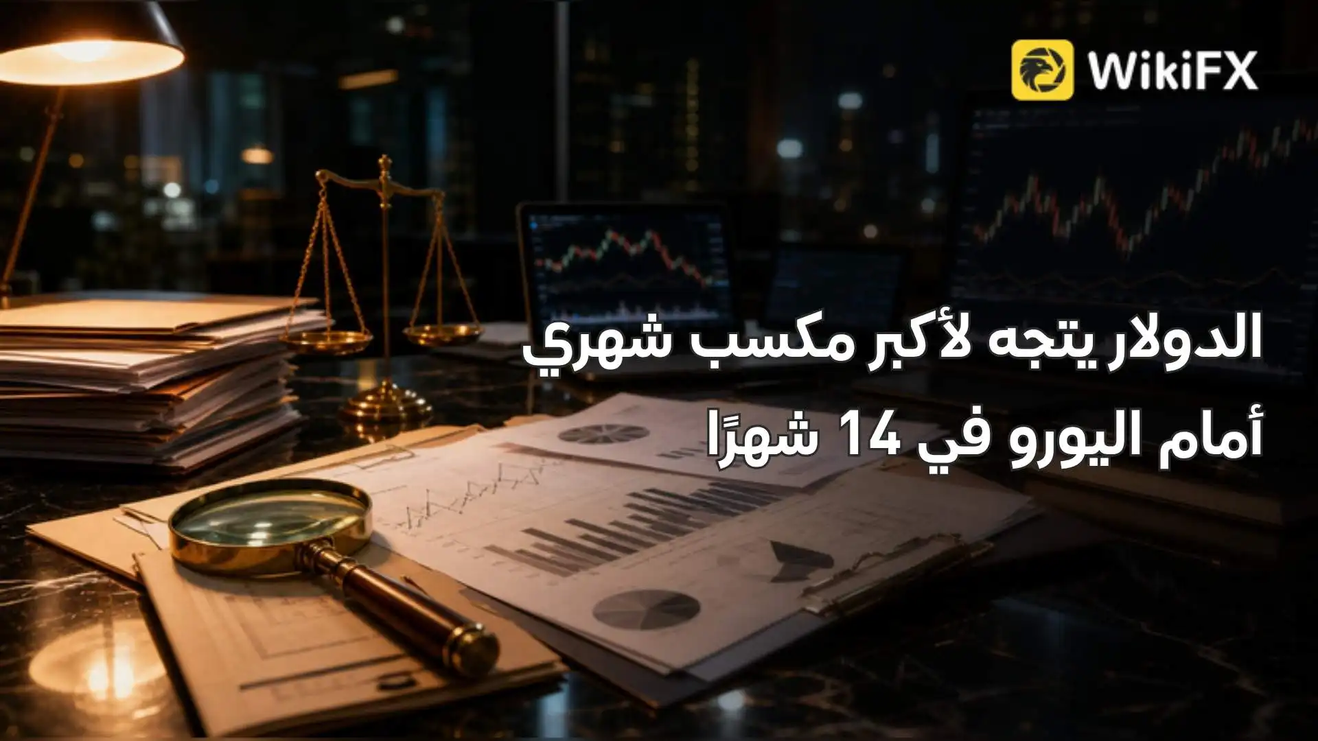 الدولار يتجه لأكبر مكسب شهري أمام اليورو في 14 شهرًا
