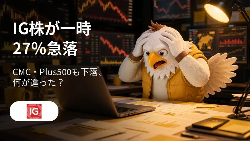 IG株が一時27％急落　CMC・Plus500も下落、何が違った？