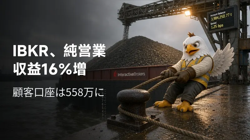 IBKR、純営業収益16%増 顧客口座は558万に