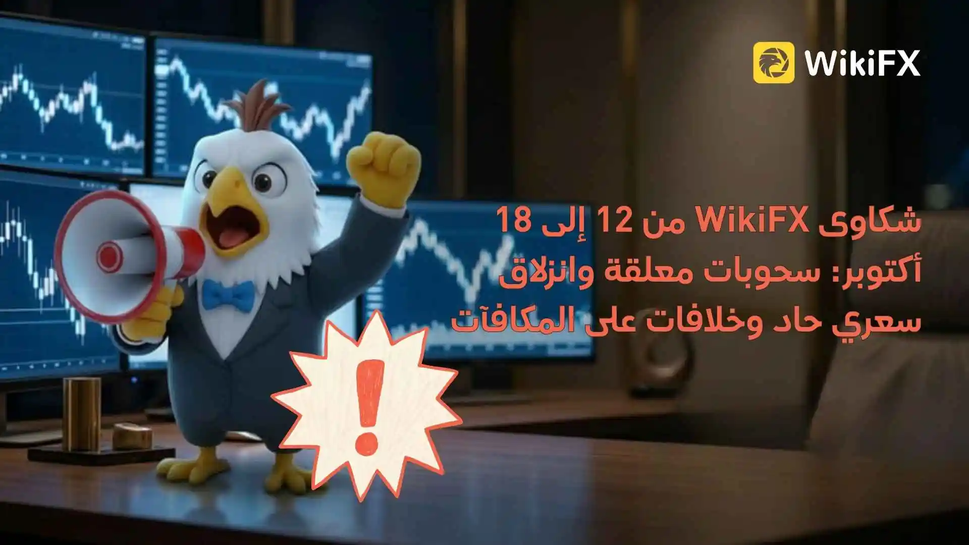 شكاوى WikiFX من 12 إلى 18 أكتوبر: سحوبات معلقة وانزلاق سعري حاد وخلافات على المكافآت