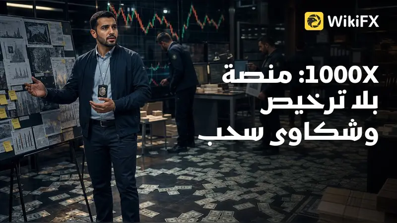 مراجعة 1000X: منصة بلا ترخيص مالي وشكاوى سحب تثير القلق