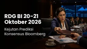 RDG BI 20-21 Oktober: Konsensus Bloomberg Prediksi BI Rate Naik ke 6%, Prediksi Rupiah Rp18.045