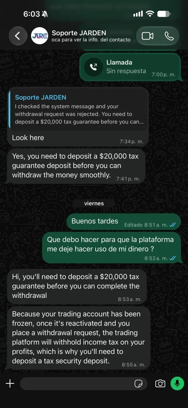 JARDEN estafa JARDEN estafa