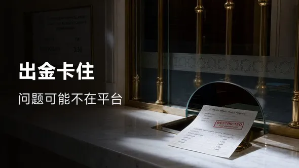 出金卡住,问题可能不在平台
