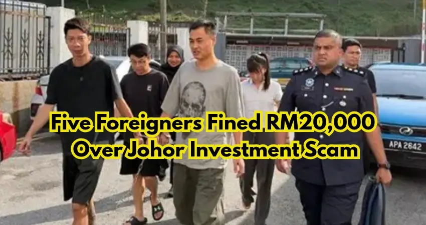 Five Foreigners Fined RM20,000 Over Johor Investment Scam
