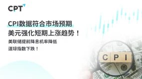 今日聚焦｜CPI数据符合市场预期，美元强化短期上涨趋势！美联储提前降息机率降低，道琼指数下跌！