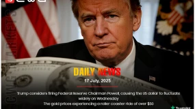 Trump eyes ousting Fed’s Powell; dollar swings, gold jumps $50.