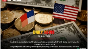 Dollar up, gold above $3300, boosted by trade optimism before Fed decision.