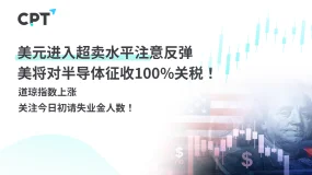 今日聚焦｜美元进入超卖水平注意反弹，美将对半导体征收100%关税！道琼指数上涨，关注今日初请失业金人数！